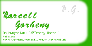 marcell gorheny business card